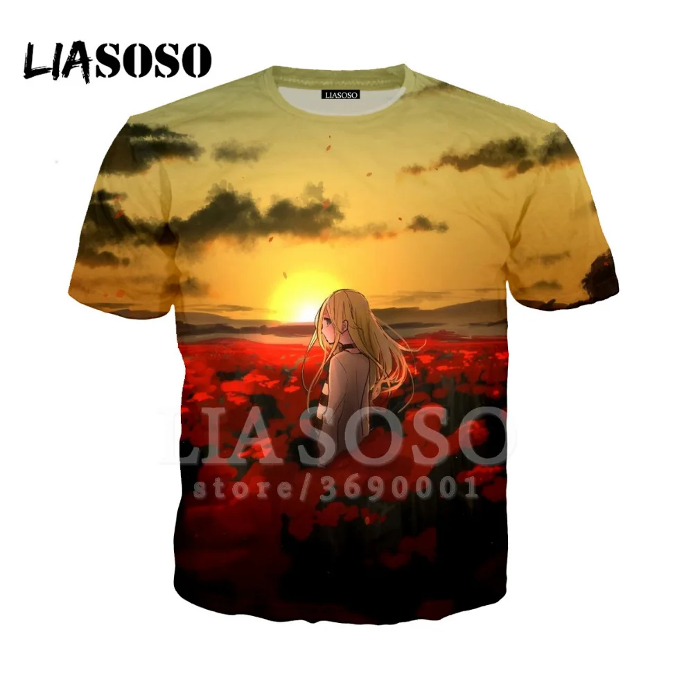 LIASOSO 3D с принтом Мужские и женские аниме ангелы смерти Айзек Фостер Зак футболка