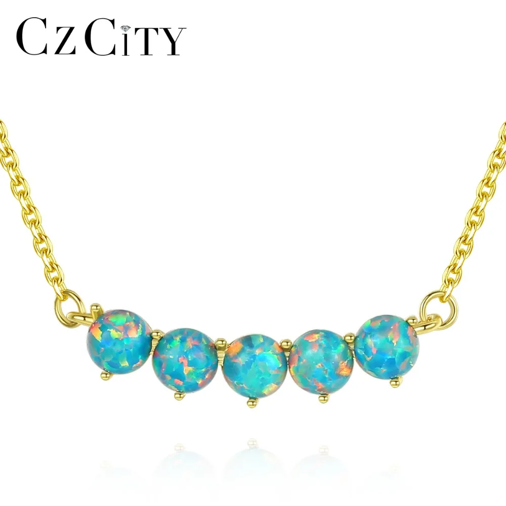 CZCITY новый дизайн 925 стерлингового серебра кольцо 18K позолоченное ожерелье с