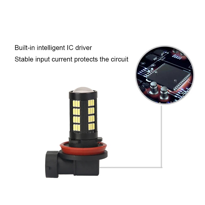 2шт H11 H8 9006 4014 66smd автомобильный противотуманный светильник s светодиодный для