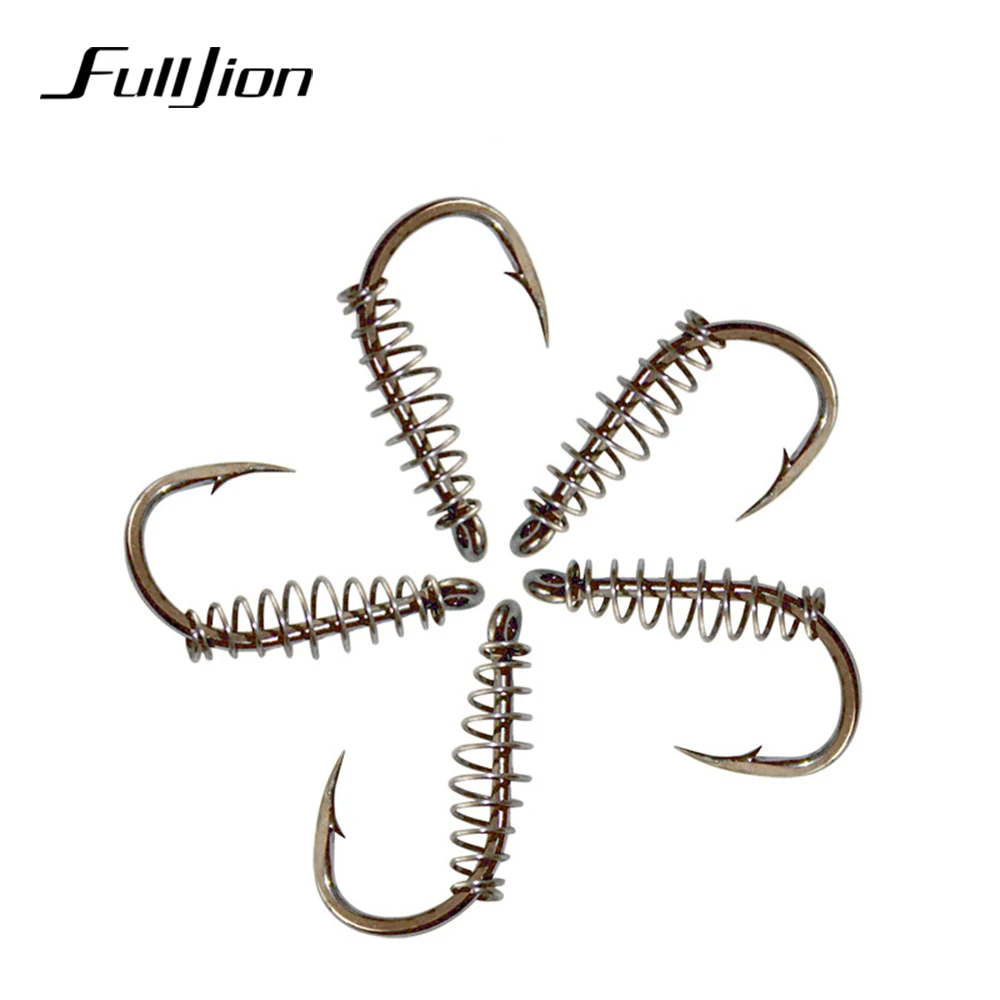 Рыболовные крючки Fulljion 10 шт. рыболовные из нержавеющей стали с колючей спинкой