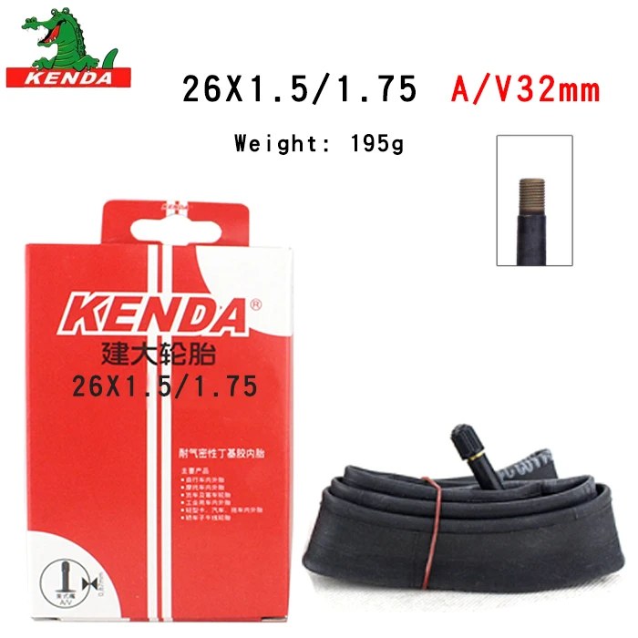 26 X 1.5-1.75 AV32mm Kenda камера велосипедной шины горный велосипед трубки шины 26*1,5 1,75 1,95 2,125 S/V F/V велосипедные запчасти Бутилкаучуковая камера - Цвет: 26 X 1.5-1.75 AV32mm