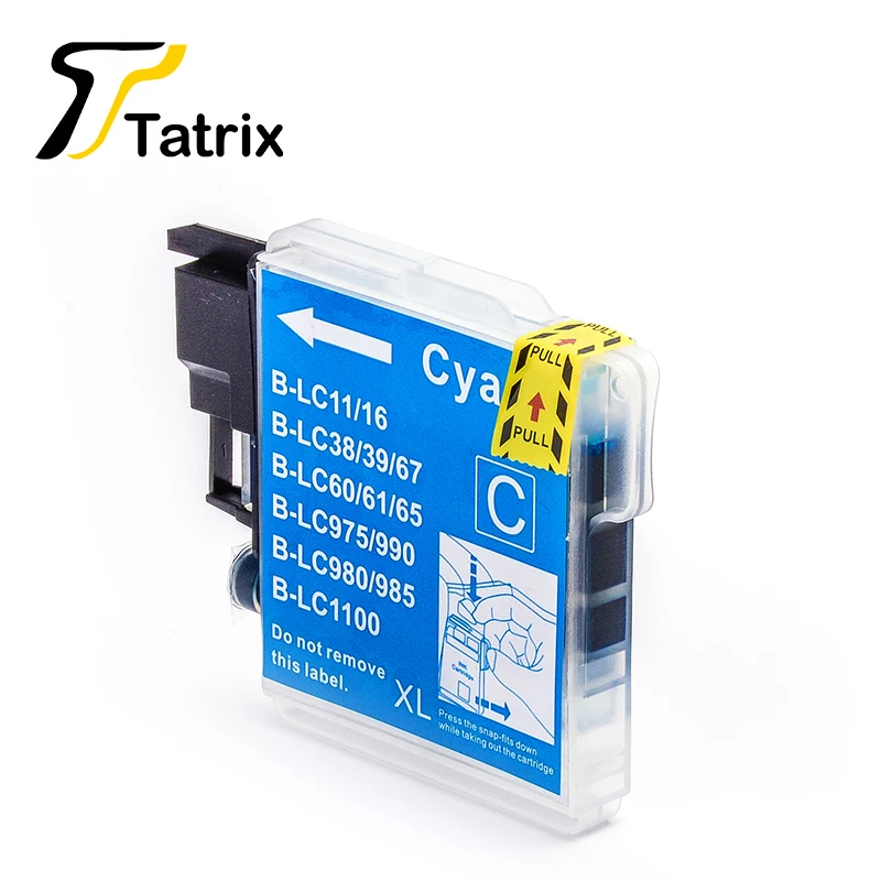 Чернильный картридж Tatrix LC11 LC16 LC38 LC61 LC65 LC67 LC980 LC990 LC1100 для Brother DCP J140W 145C 165C 185C 195C|ink