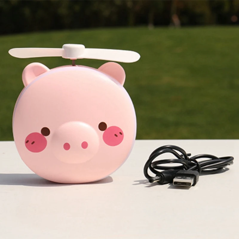 Поросенок Красота Портативный светодиодный зеркальный Карманный вентилятор Usb