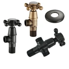 Античный латунный Смеситель для ванной комнаты, Интерфейсный треугольный клапан, универсальный уплотнительный клапан для горячей и холодной воды, трехходовой угловой клапан