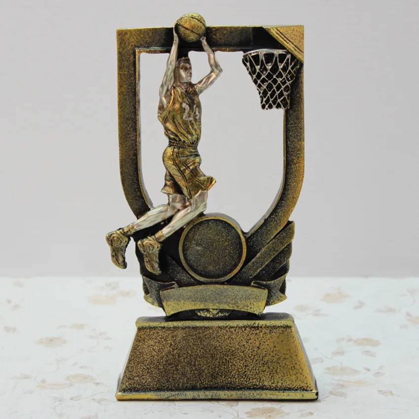 Винтажный Золотой баскетбольный трофей Slam Dunk креативный спортивный сувенирные