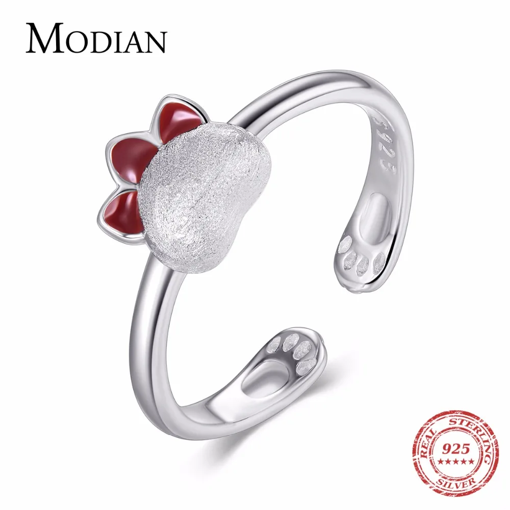 Modian 2019 Новое поступление 925 пробы серебро Мода кольца Броши с красной эмалью в