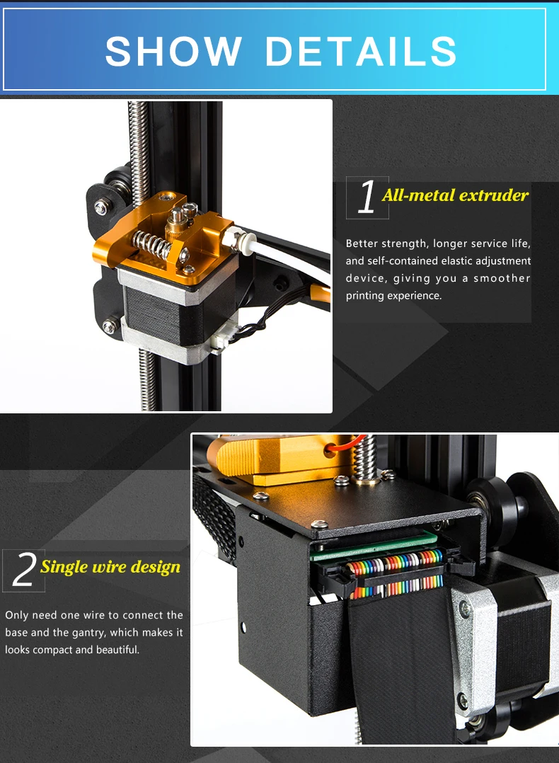 CREALITY 3D CR-X 3d принтер двойной цвет дополнительно DIY Набор сенсорный экран большой размер печати двойной вентилятор крутой
