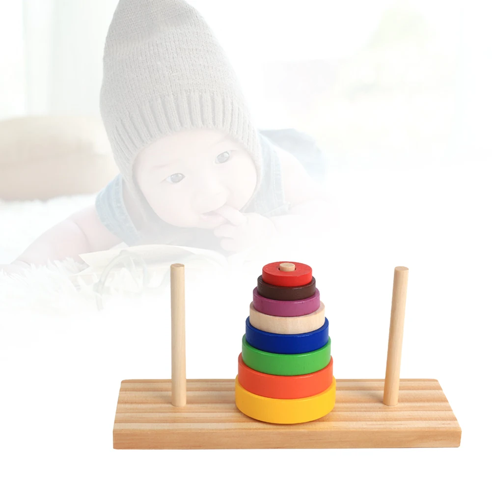 1 Набор Разноцветные деревянные строительные блоки|Блочные конструкторы| |