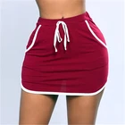Новые мини-юбки 2018, летние сексуальные юбки для девушек, повседневная облегающая женская юбка на бедрах, красная, черная микро мини-юбка, Женская юбка, бесплатная доставка