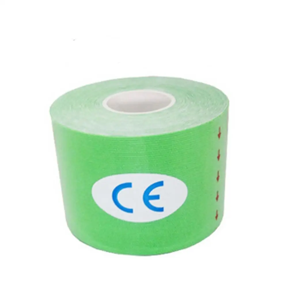light green 15 цветов, хлопок, эластичная кинезиологическая лента, защита коленей, клейкая повязка, восстановление мышц, водонепроницаемая, дышащая - Цвет: light green