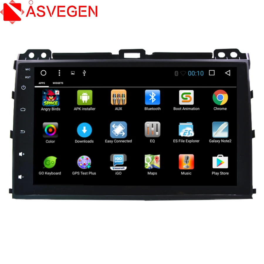 

Asvegen 9 "HD мультимедийный автомобильный радиоприемник четырехъядерный Android 7,1 сенсорный экран автомобильный DVD GPS навигатор для Toyota Prado 120 2002-2009