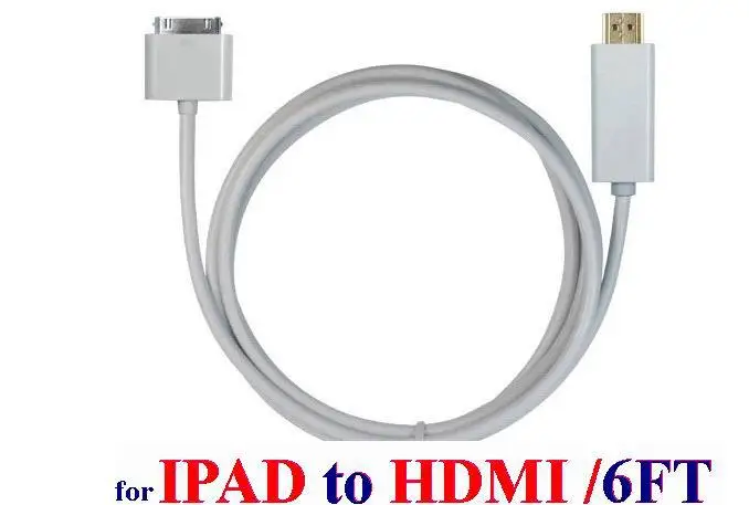 250 шт./лот * для ipad к HDMI кабелю 6 футов/1 8 м док разъем HDTV аудио видео кабель адаптер