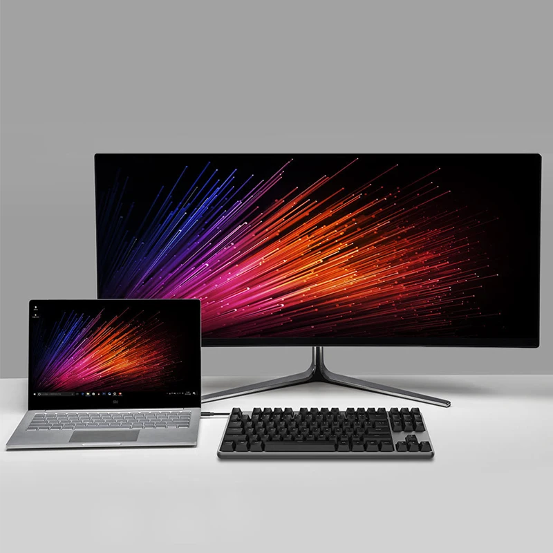 MK02 87 клавиш NKRO Вишневый переключатель Съемная USB Проводная Механическая клавиатура