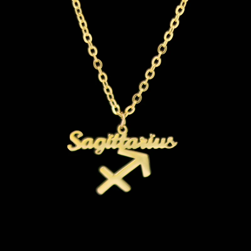 

Sagittarius stainless steel necklace twelve constellation jewelry ladies clavicle chain