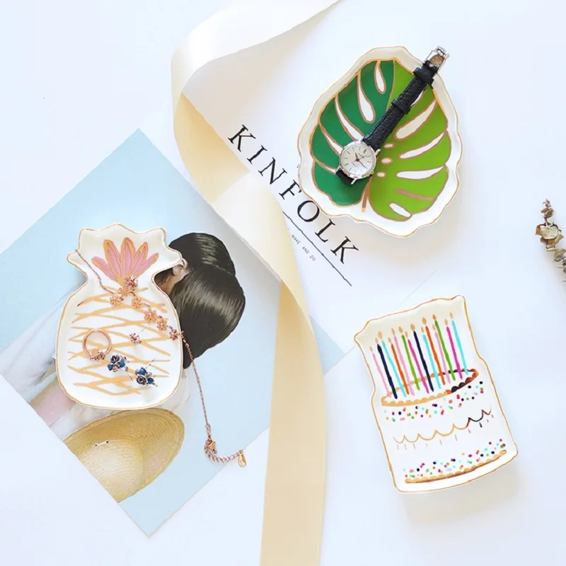 1 шт. Домашняя мода Фламинго кактус керамическая тарелка блюдо скандинавский