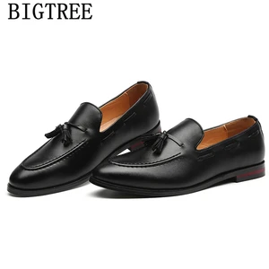 Лоферы мужские кожаные классические, брендовые туфли для парикмахера, деловые туфли, Офисная Классическая обувь, элегантные, большие размеры