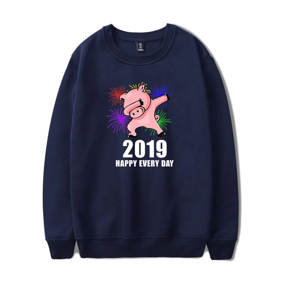 

HAPPY EVERY DAY cartoon cute Pig funny fashion hip hop men women capless Sweatshirts hoodies Long Sleeve tracksuit pullover tops