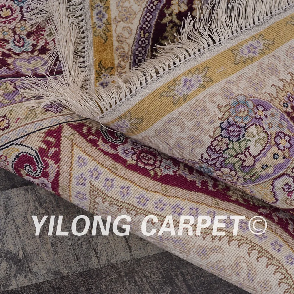 Классические персидские Коврики ручной работы Yilong 5 'x 8' бежевый медальон