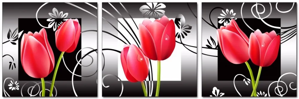 3 шт. набор для алмазной вышивки тройные розы | Дом и сад