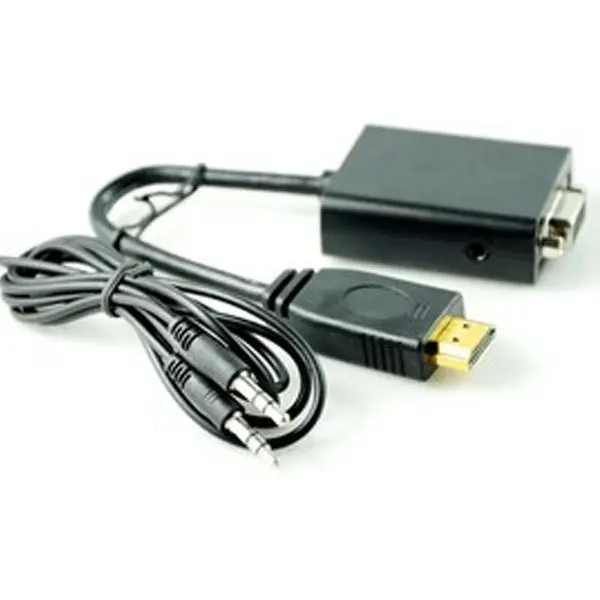 HDMI To VGA HD Converter Cable With VGA+Audio Output | Электроника