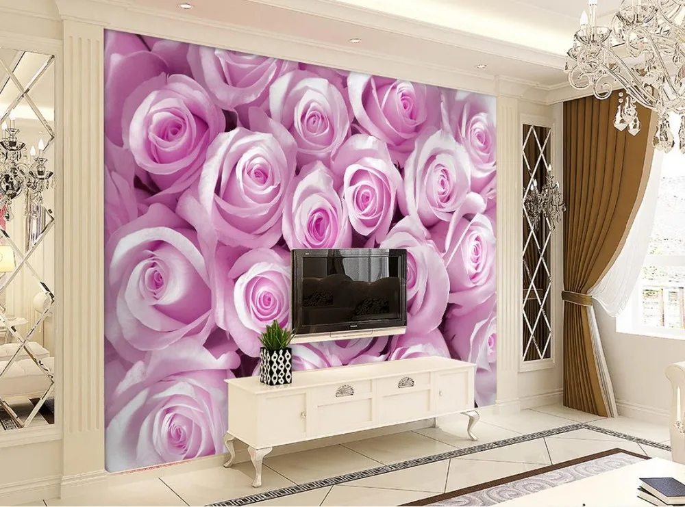 3d индивидуальные обои на заказ розы цветы для стен|custom wallpaper|rose flower wallpaper3d wallpaper |