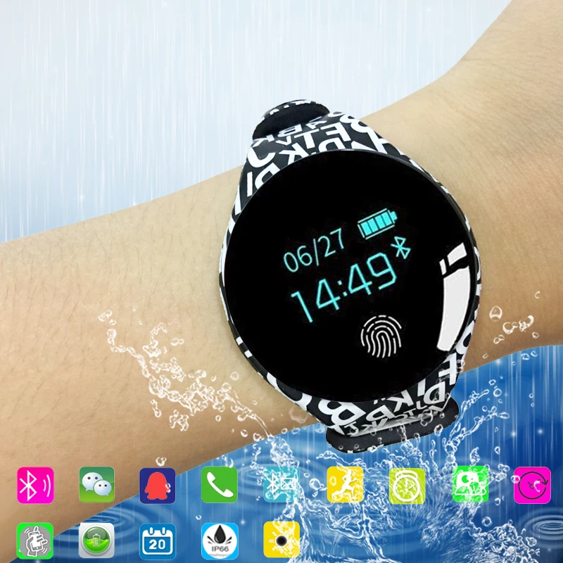 Bluetooth Смарт часы мужские женские водонепроницаемые Браслет фитнес трекер