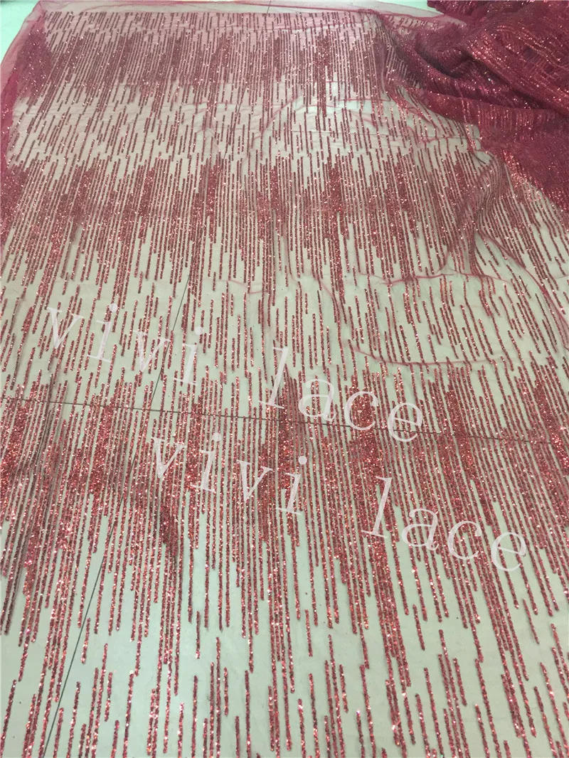 5 ярдов QQ01 # темно-красная полосатая ткань с принтом блестящая Тюлевая сетчатая ткань для вечернего платья вечерние вечеринки/свадьбы