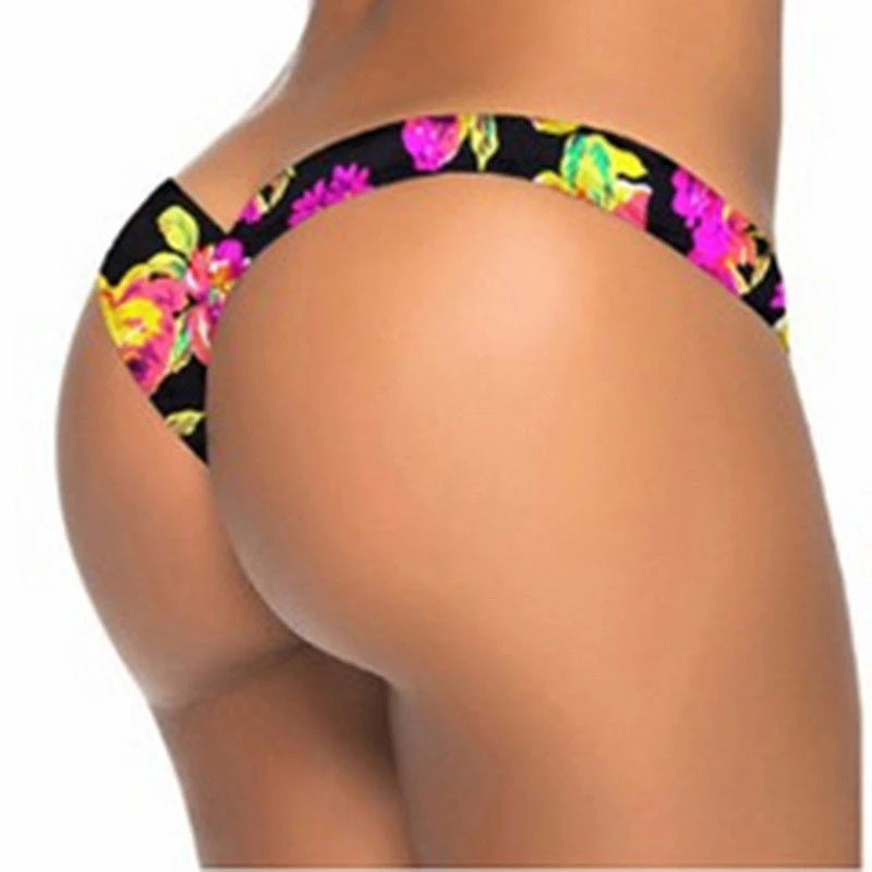 Cheeky Swimwear Plus Size Bikini Bottoms Sexy Thong Swimsuit Brazilian Women Multi-color Briefs Swimming Trunks | Спорт и