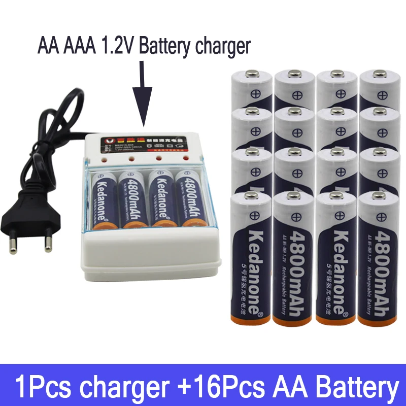 Alalito 4800mAh NI MH AA предварительно Заряженная NI-MH аккумуляторная батарея aa для игрушек