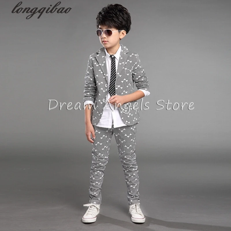 Boy kid formal suits boy blazer suit set children jacket &amp pants classic for clothing | Детская одежда и обувь