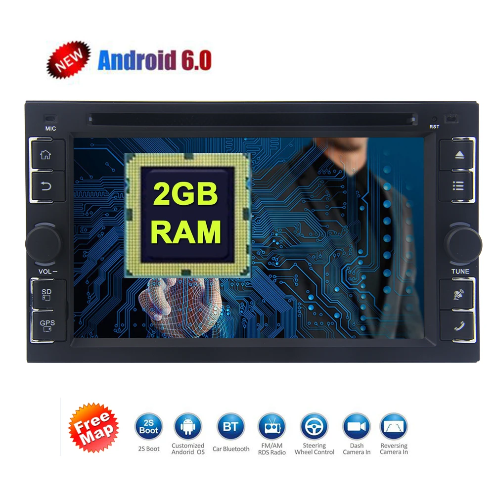 6 2 &quotсенсорный экран Android 0 ГБ Автомобильный dvd плеер 2Din GPS навигация