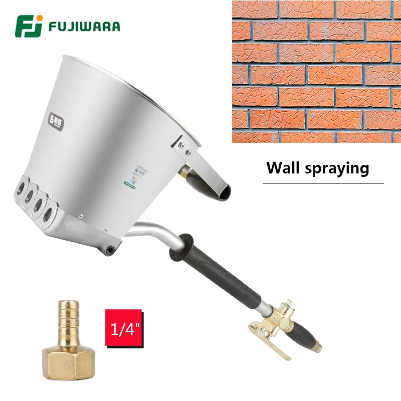 Wall spraying Фудзивара 3л/3.5л пневматический цементный раствор пистолет-распылитель стены и крыши быстрая струйная машина для цементной стены крыша пистолет-распылитель воздуха - Цвет: Wall spraying