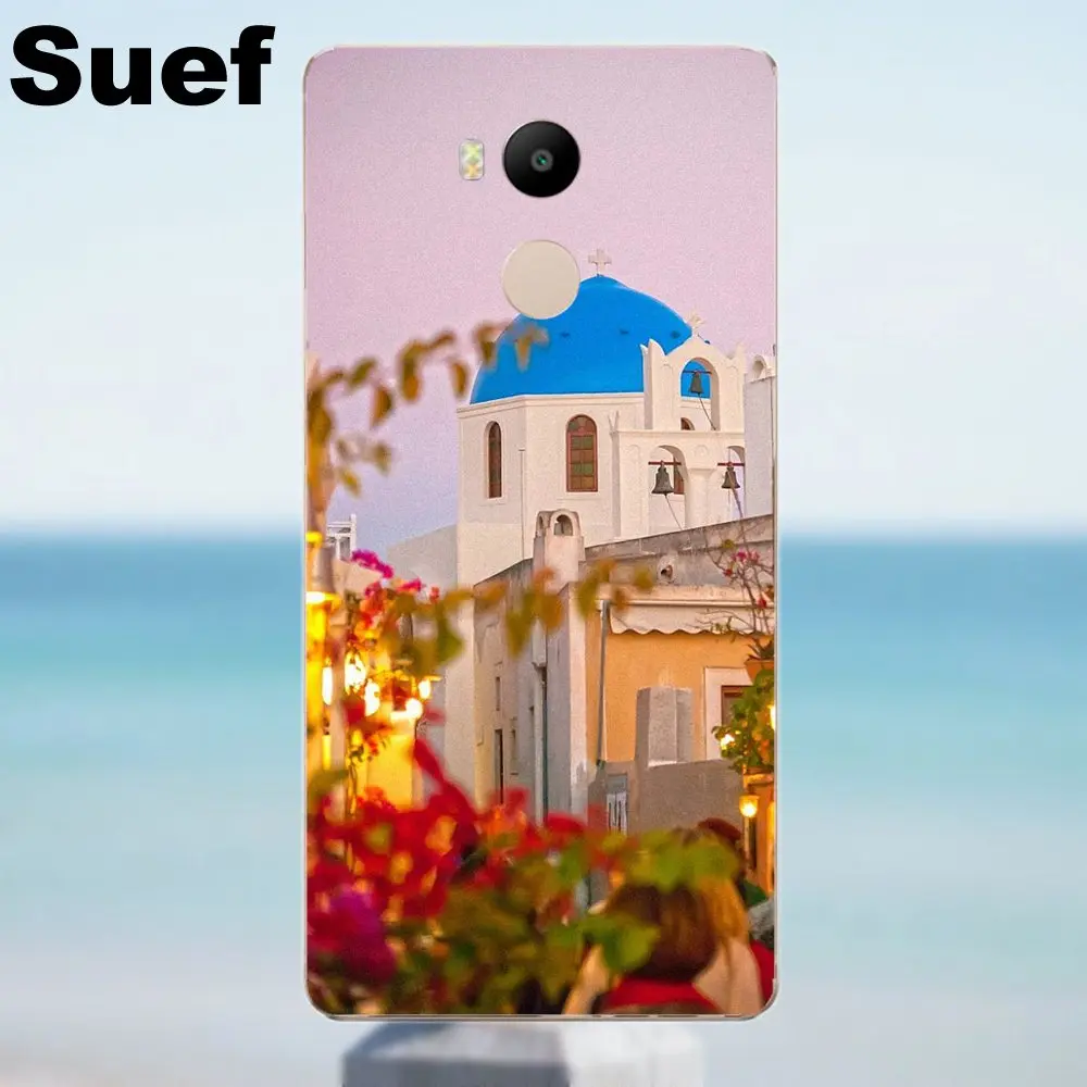 Suef Греция Санторини море для Xiaomi Redmi 4 3 3S Pro Mi3 Mi4 Mi4i Mi4C Mi5 Mi5S Mi Max Note 2 Мягкий ТПУ