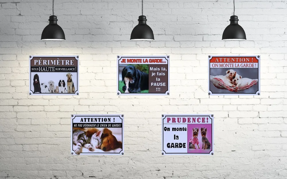 1 шт. французский знак запрещения несанкционированного проникновения собаки сад