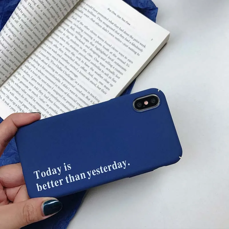 Простой с английской фразой чехол для iPhone X XR XS Макс 5 5S SE 6 S Plus матовая полное