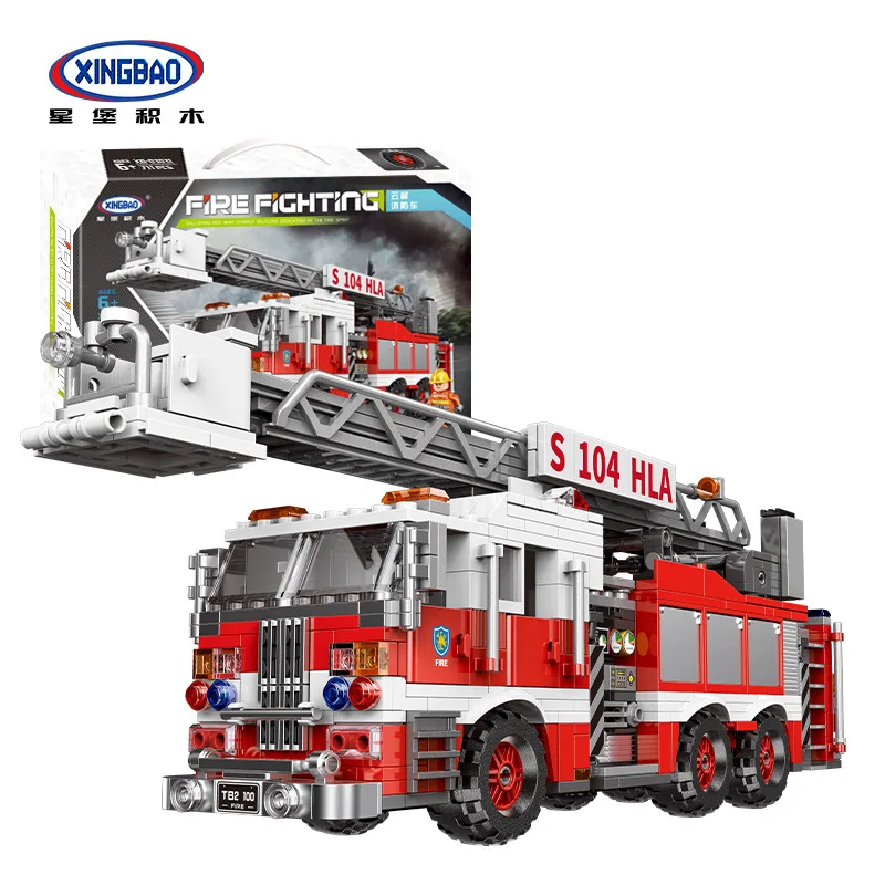 Technic Xingbao 03028 03029 03030 03031 городская пожарная машина спасательные машины наборы строительных лестниц блоки совместимы с MOC