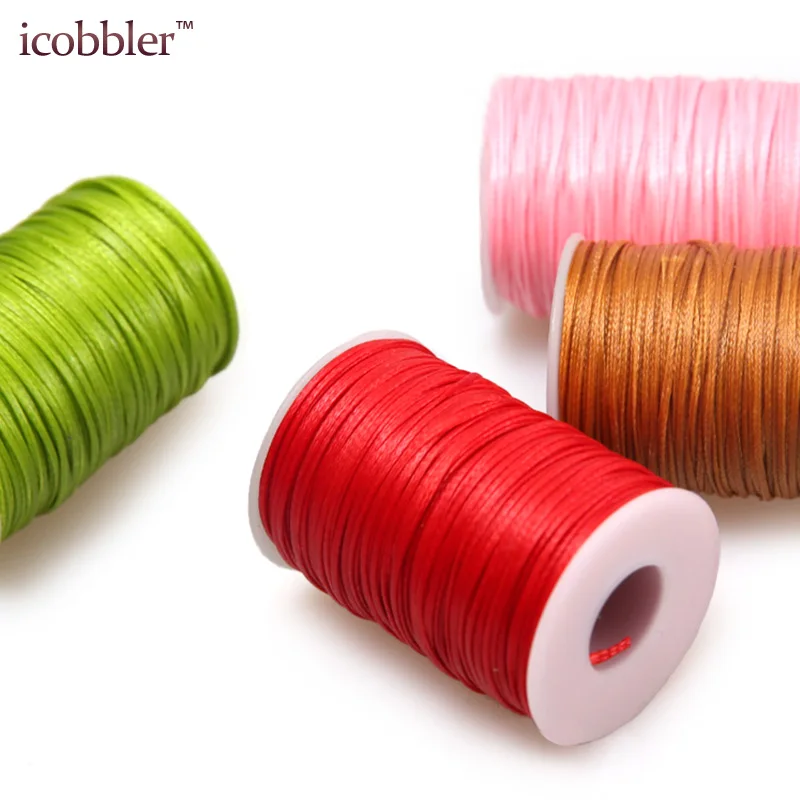 String Cord Sewing Craft Tool Flat Waxed Thread Set for DIY Handicraft Leather Shoe Package Repair Stitching (1.2mm Width) 210D |