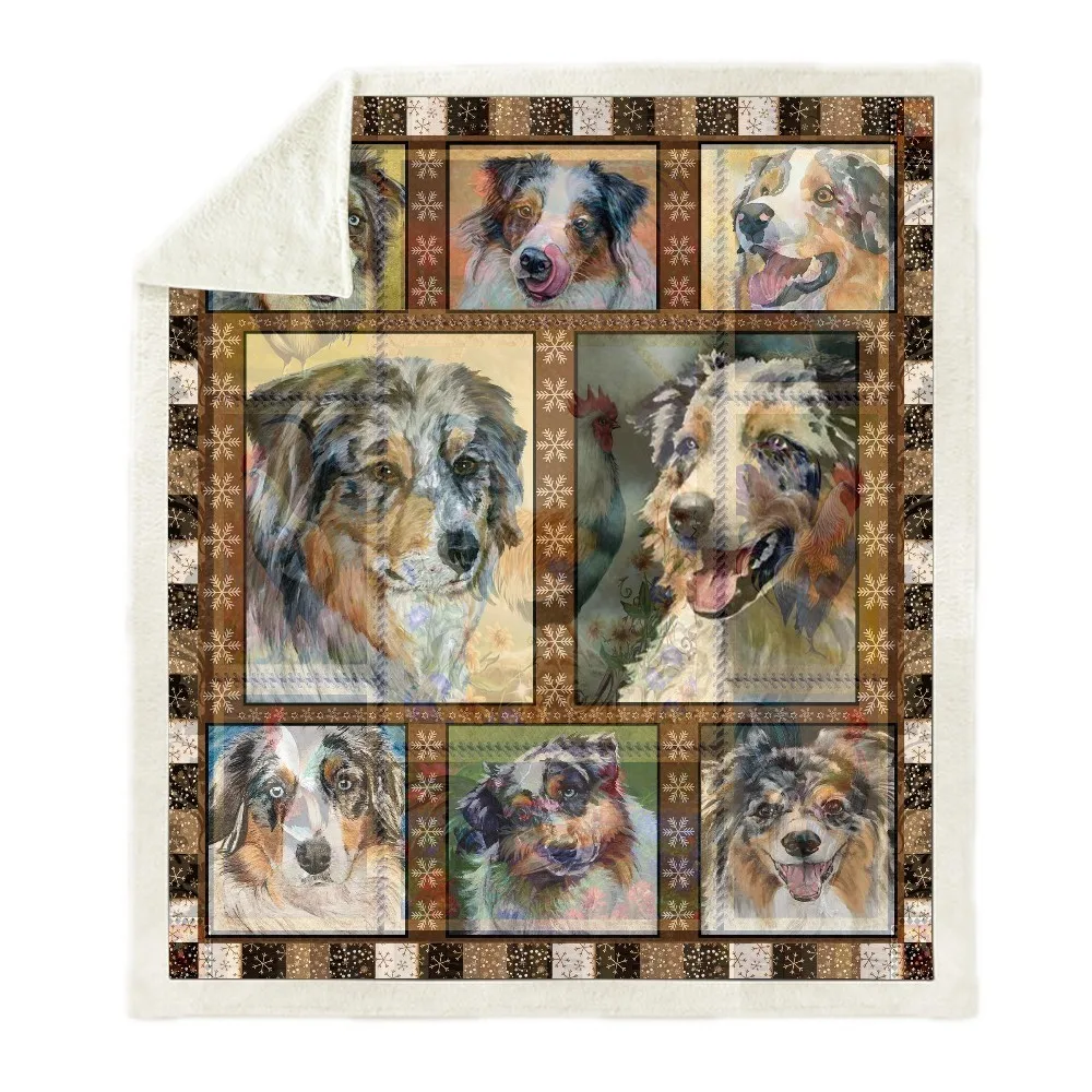 Sofa Cushion Yoga Mat Blanket Picnic Thick Double-layer Plush Anime Dog Rottweiler 3d Print Carry Wholesale | Дом и сад