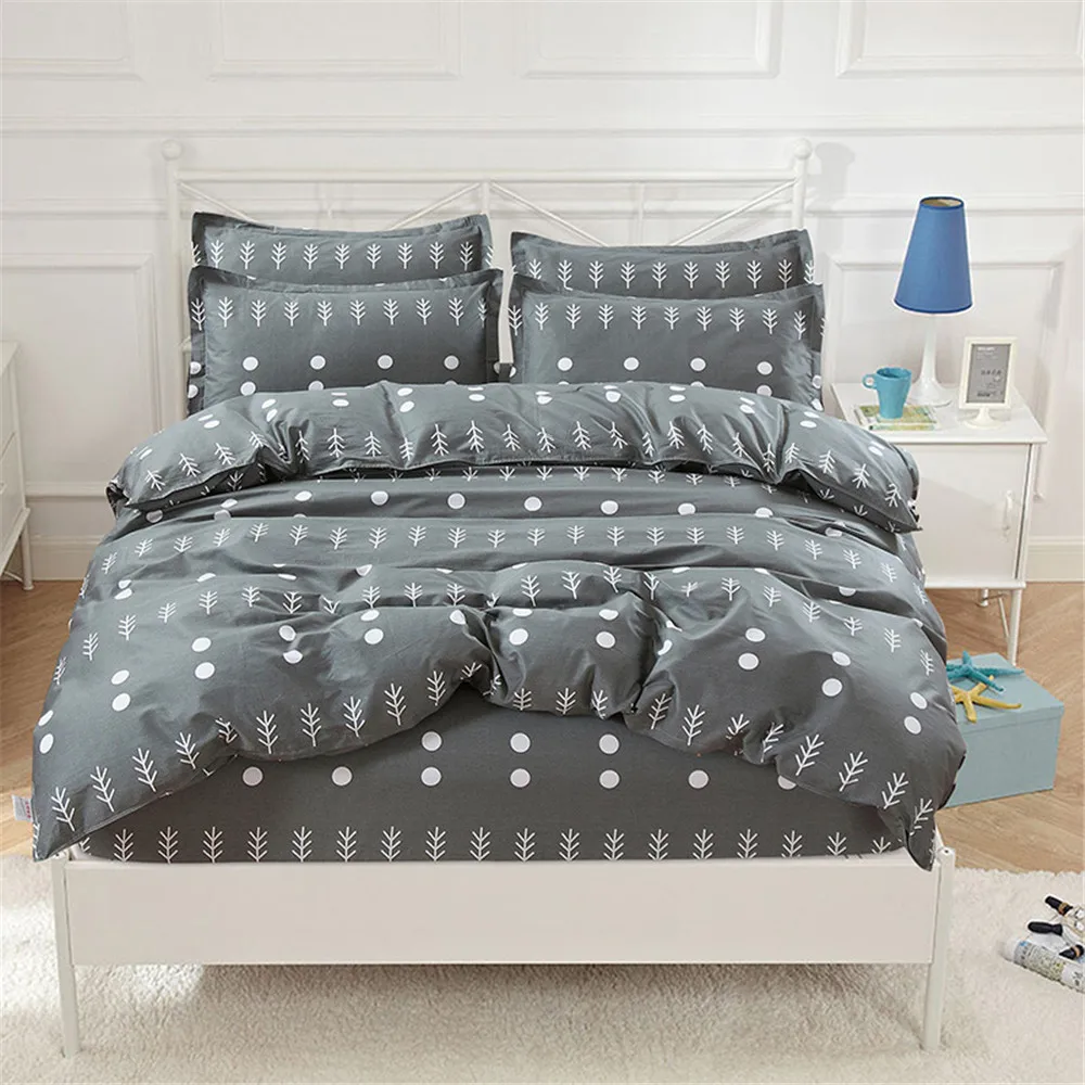 Modern Plaid Bedding Sets green Geometric figure Twin Full Queen King Size Duvet Cover fitted Sheet Pillowcases 4pcs boy gift | Дом и сад