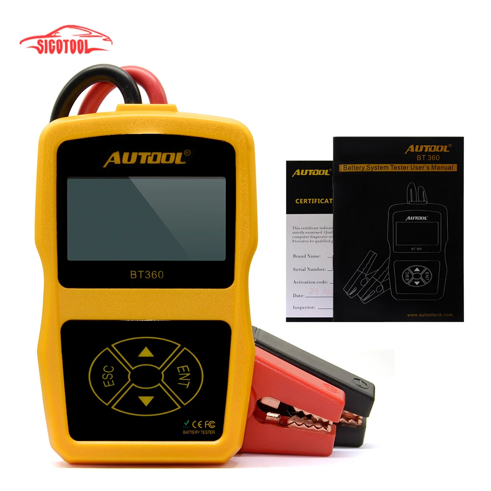 Оригинальный Автомобильный Тестер Аккумуляторов Autool BT360 12 В анализатор