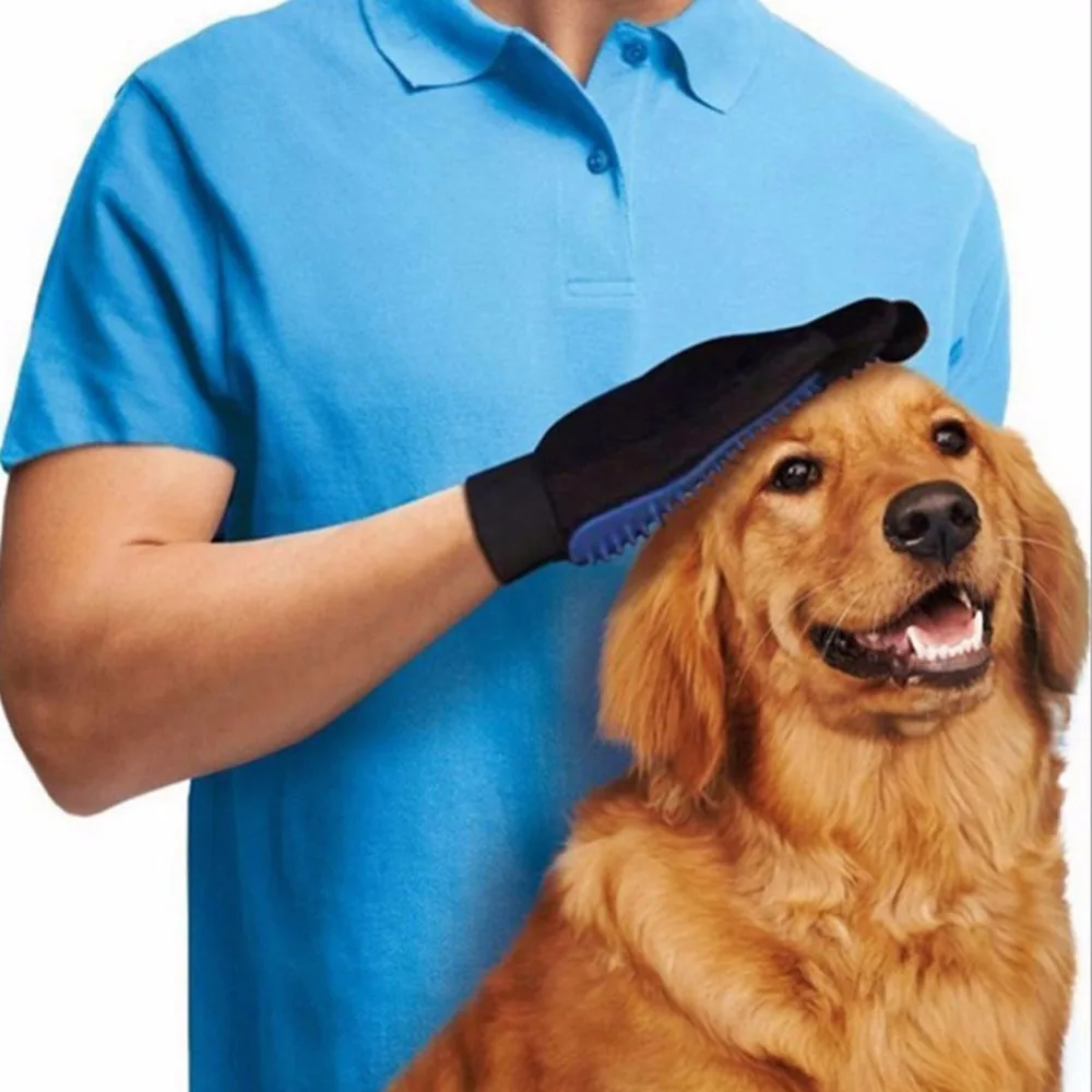 Pet Deshedding Brush Glove Grooming for Cats Comb Cat Hackle Animal Dog Hair GloveS | Дом и сад