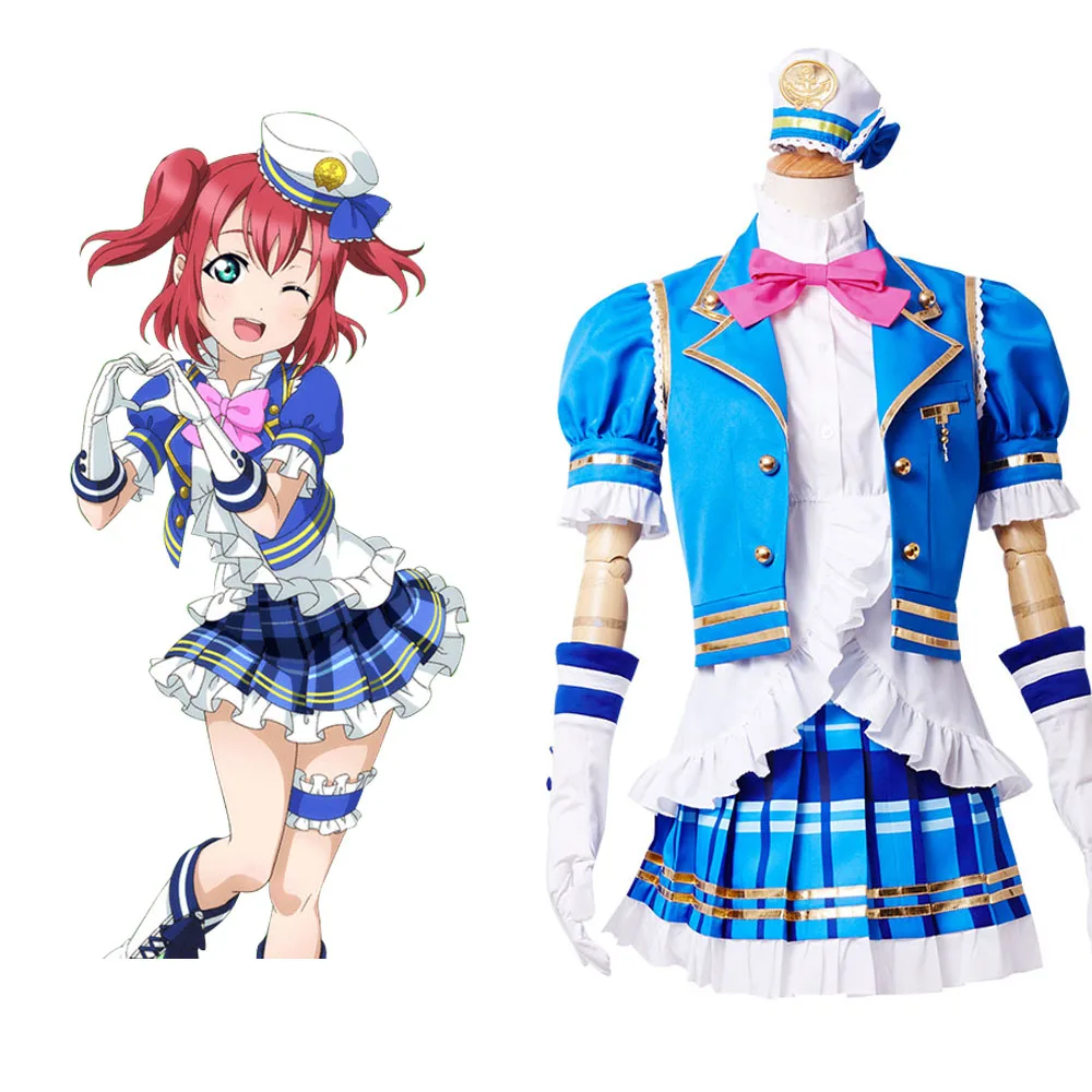 Люблю жить! Солнце! 9 символов Aqours Kurosawa To Sakurauchi Riko Ruby Косплей Костюм для вечеринки