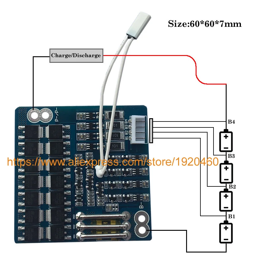 Защитная схема 4S 30A BMS PCM PCB плата защиты аккумулятора для литий ионных литиевых