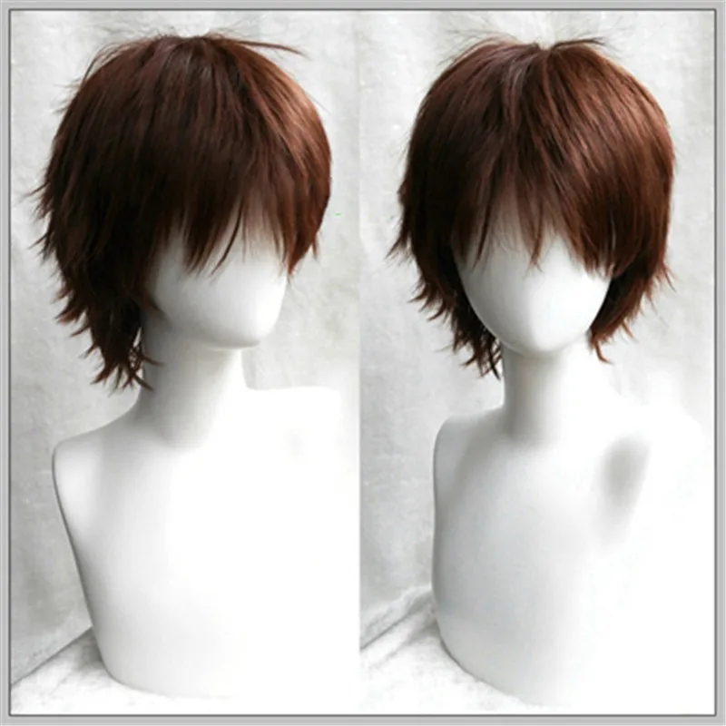 Косплей Парик Казума Сато короткий коричневый синтетический волос Хэллоуин игровые принадлежности "Восхищение бога в этом прекрасном мире! Коносуба".