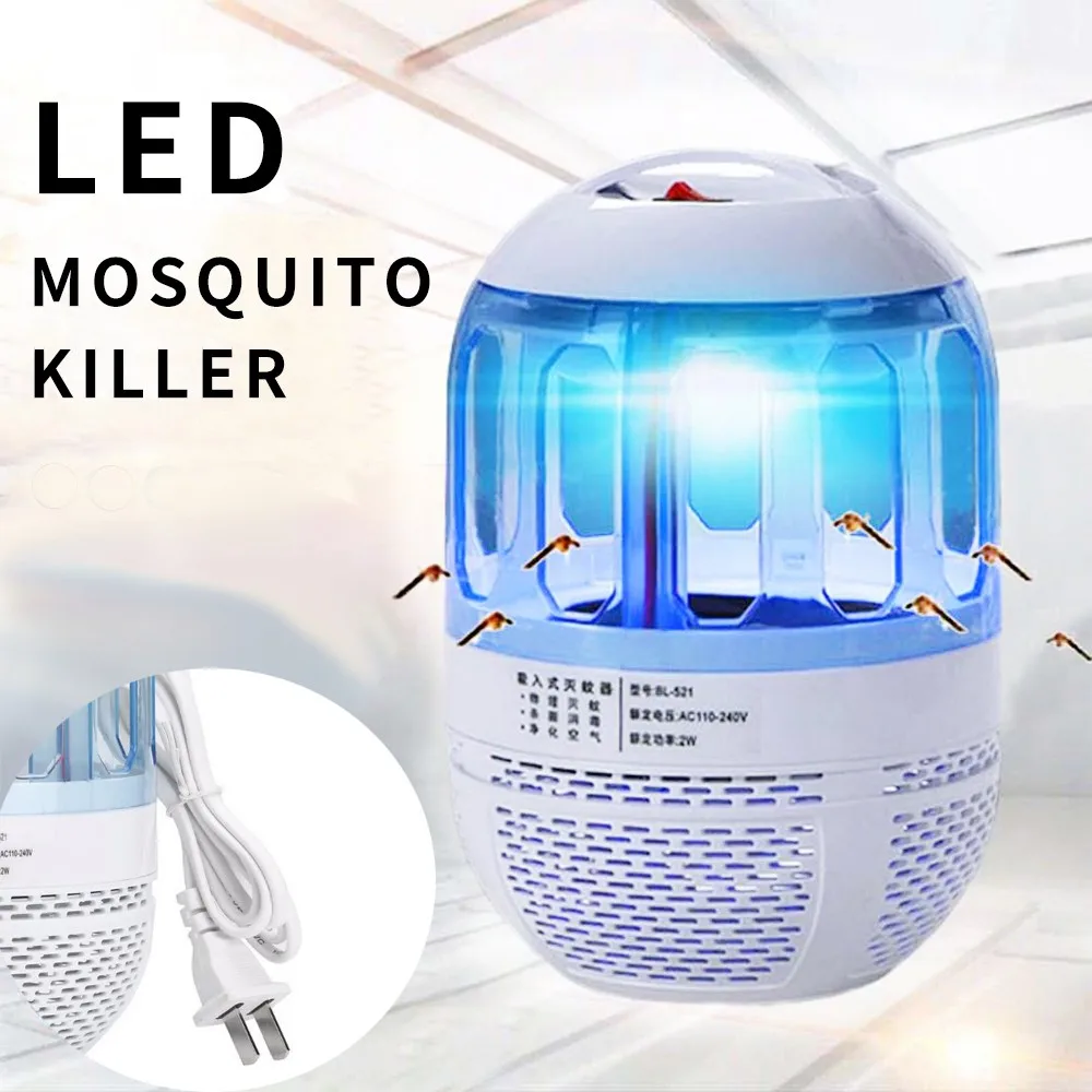 Электрическая ловушка для комаров светодиодный лампы Fly Ловушка светильник анти