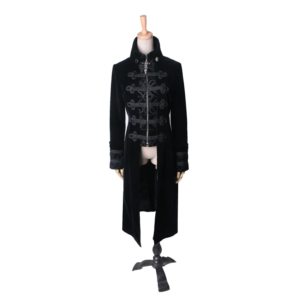 Модная Готическая Женская куртка в стиле панк с капюшоном черная одежда милитари