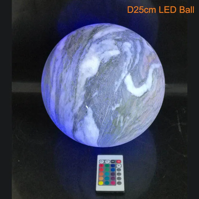 D25cm-Marble Skybesstech 12 см D15cm D20cm D25cm D30cm D35cm светодиодный Ночной светильник с шаровым шаром 16 цветов с дистанционным управлением 1 шт - Испускаемый цвет: D25cm-Marble