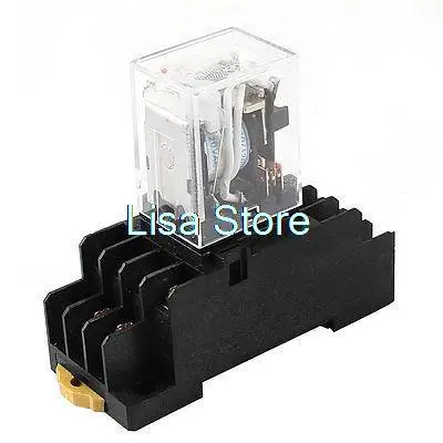 

AC 110/120V Coil 3PDT 11 Pin Red LED General Purpose Power Relay w Socket