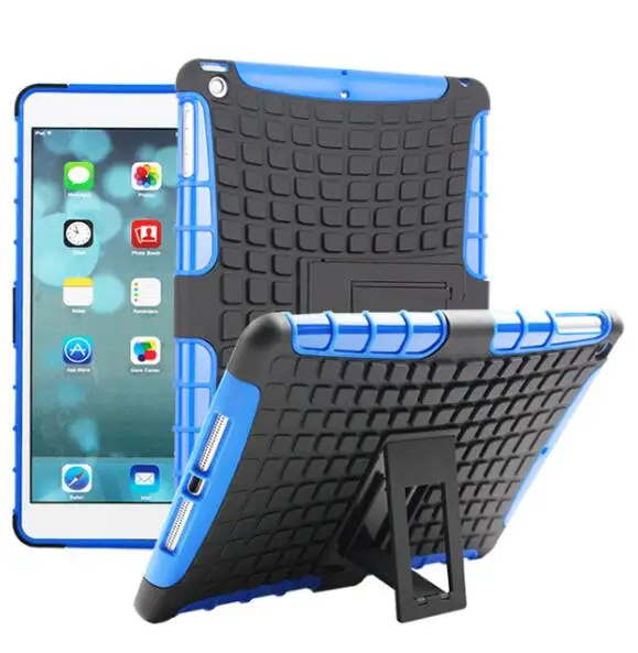 dark blue Кремния Броня дети Безопасный PC жесткий чехол для iPad 2/3/4 A1460 A1459 A1458 A1416 A1430 a1397 Tablet случае защиты оболочки+ ручка - Цвет: dark blue