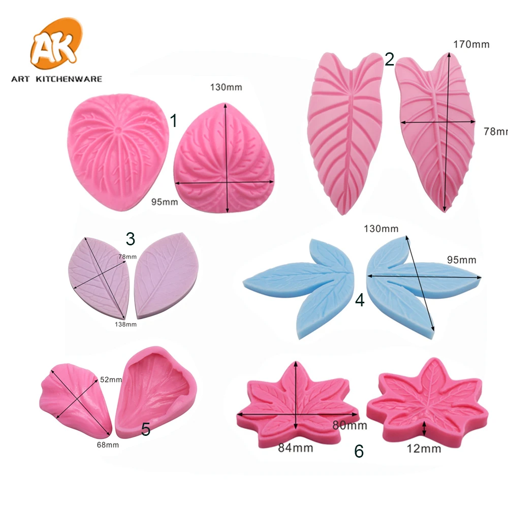 

Силиконовая форма для украшения торта, 6 разных цветов, изделия из сахара, форма для торта